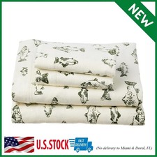 - Flannel Collection - 100 Premium Cotton Bedding Sheet Set,