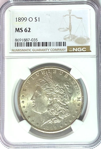 1899 O $1 Morgan Silver Dollar MS62 NGC Uncirculated New Orleans