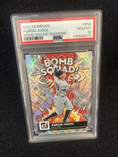 PSA 10 GEM MINT 2022 DONRUSS BOMB SQUAD DIAMOND AARON JUDGE