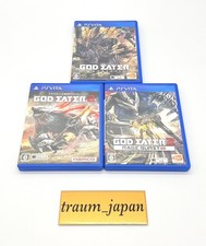 Lot 3 PS Vita GOD EATER Rage Burst Resurrection 2 set PSV Japan Tested