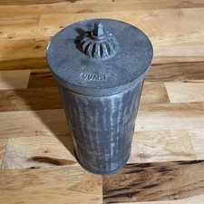 Vintage Ice Cream Maker Metal Paddle Canister Wood Dasher Lid 4 Quart