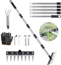 Unkrautstecher mit Langem Stiel 185cm, 8 Zink...
