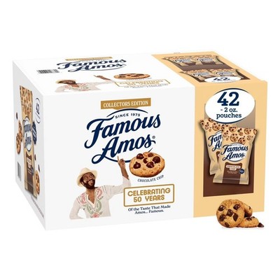 Famous Amos 2oz Chocolate Chip Cookies Box of 42 Pieces