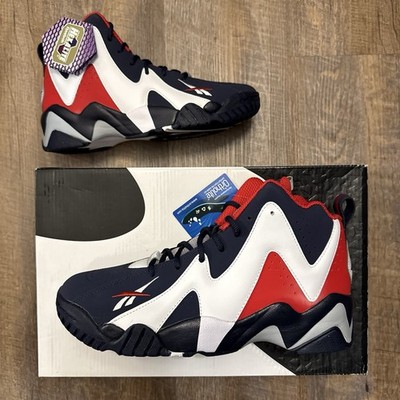 Reebok Kamikaze 2 II USA Navy Blue White Red Size 9.5 Sneakers