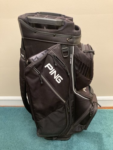 Ping Pioneer Golf Cart Bag Black 15 Way Top & Dividers Excellent Condition - Picture 2 of 11