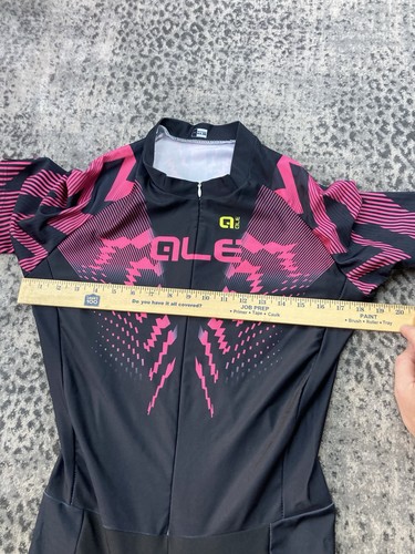 ALE Cycling Men’s XL Short Sleeve Bib Shorts Padded Zip Bicycle - Afbeelding 9 van 20