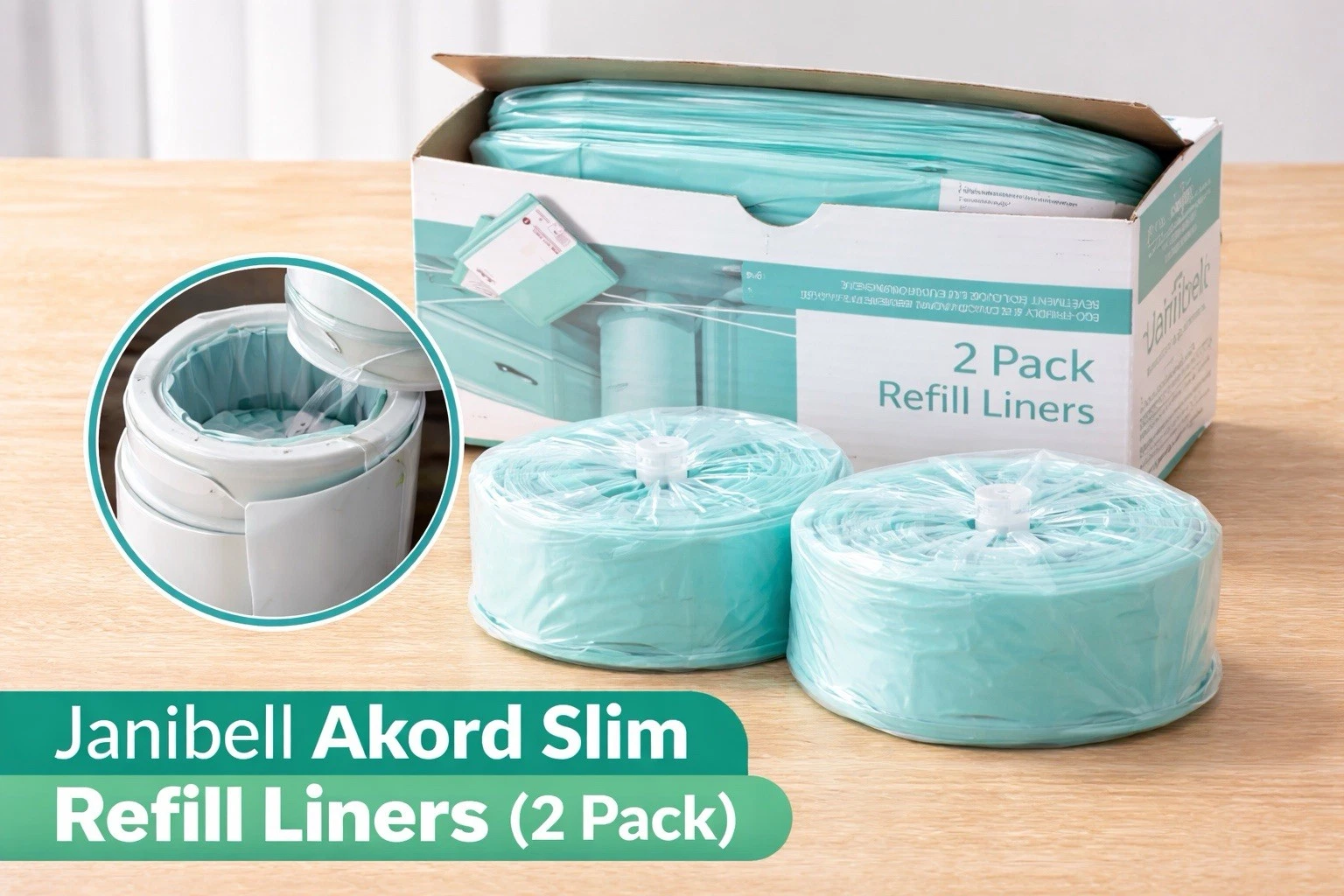 Janibell Akord Slim Refill Liners Eco Friendly No Cartridge Needed New Open Box