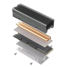 2280 Double Heat Pipe CPU Cooling Featuring Aluminum and Coppered Build