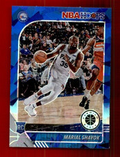 2019-20 Hoops Premium Stock Prizms Blue Cracked Ice #252 Marial Shayok
