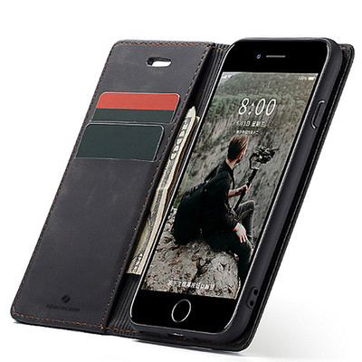 Spacecase Wallet Case Für Iphone 7 8 Se 2020 Schwarzes Case
