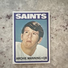 Topps 1972 Topps Archie Manning #55 New Orleans Saints Football Rookie Card. rookie card picture