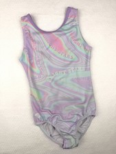 SYLVIA P. Leotard TEAL Gymnastics TANK Dance BRIGHT STARS Leo GK Girl s SIZE: 8