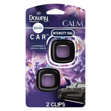 Febreze Car Vent Clip, Downy Calm Scent, 2 0.07 Fl Oz Pack of 2 , Purple
