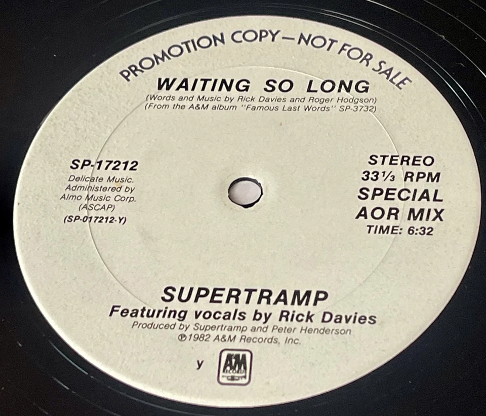 Supertramp – It's Raining Again - Maxi 12" 45rpm Promo - Image 4 of 4