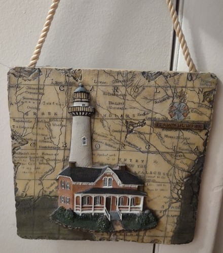 ST. SIMON ISLAND, GA LIGHTHOUSE 3D WALL HANGING - Picture 2 of 3