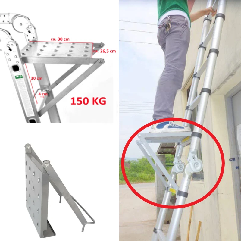 Leiter Einhänge Plattform f. Sprossenleiter Trittleiter Leiterpodest Werksleiter - Bild 2 von 4