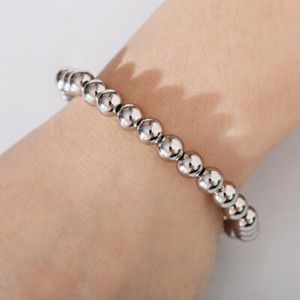 Authentic Luxury 14kt Gold Plated Round Bead Bracelet 4mm 5mm 6mm 8mm Boho Bangles