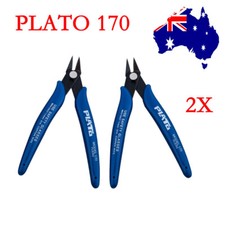 2X PLATO Model-170 Electrical Wire Cable Cutters Cutting Side Flush Pliers Tool