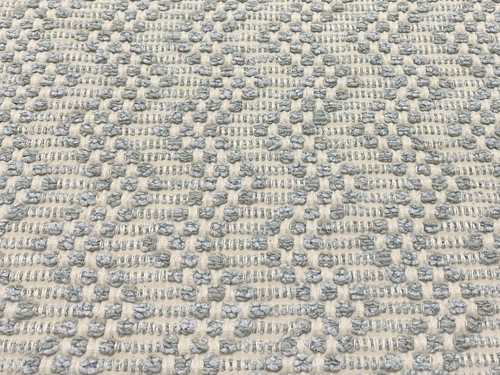 Schumacher Woven Vertical Chevron Uphol Fabric- Audley Mineral REMNANT 25"x100" - Picture 3 of 3
