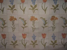 Lee Jofa, Floral Enchantment, Framed Flowers, BTY, Color Camel Multi