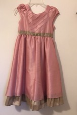 NWT Jona Michelle Girls Size 5 Spring Easter Wedding Dress Pink Crinoline Floral