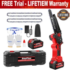 8 inch 21V Mini Chainsaw/Cordless Lightweight One-hand Electric 2x Saw Battery