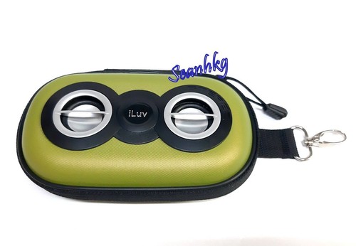 iLuv Portable Amplified Stereo Speaker Case- Hanging Clip Green NEW iSP110GRN - Picture 6 of 8