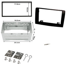 Kit mascherina adattatore autoradio 2 DIN con plancia per Fiat Idea