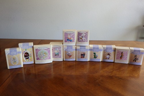 Vtg 90s Hallmark Ornaments Easter Collection Springtime Lot of 12 w/ Boxes Lamb - Picture 16 of 20