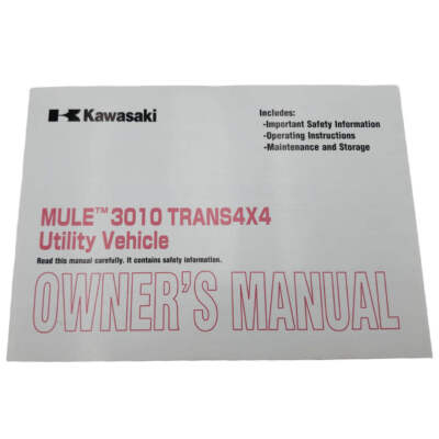 Kawasaki Owners Manual (KAF620J7F/K7F), 99987-1393
