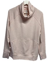 RBX Sweatshirt Cowl Neck Pink Long Sleeve Athletic Soft Rayon Blend NEW M