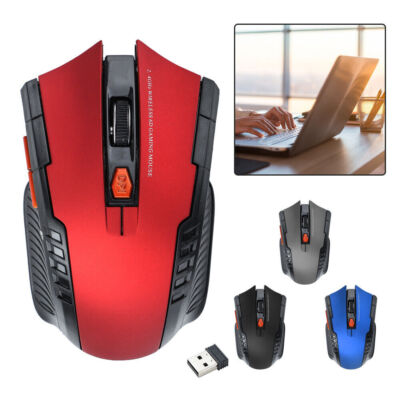 Pc Optical Wireless Mouse Laptop Cordless Usb Computer 2.4GHz Gaming ...