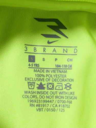 3 Brand Kid's Short Sleeve Polo Shirt & Mesh Short Set LB3 Volt/Black Size 5 - Picture 5 of 10