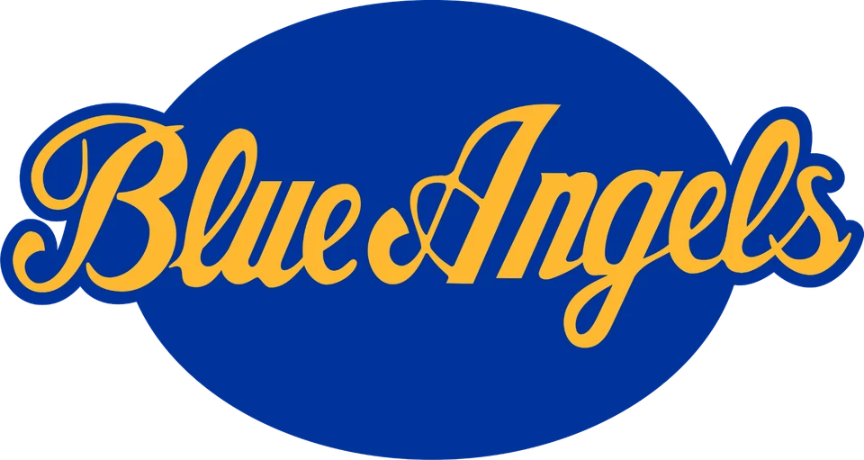 Blue angels logo skate cell laptop bumper vinyl decal