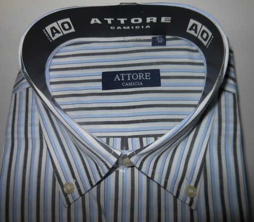 Camicia classica uomo Attore manica lunga collo Button down art 097 - Foto 7 di 11