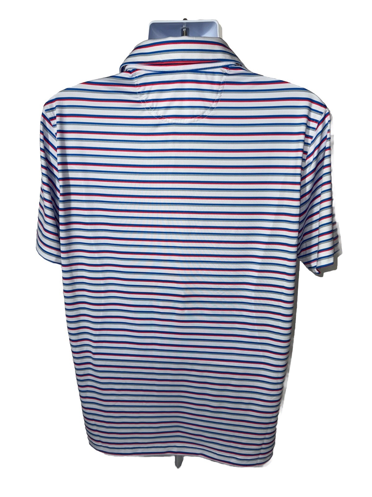 Chubbies Men's The 4th Of Ju-Line Performance Polo Shirt-White Multi-Medium-New