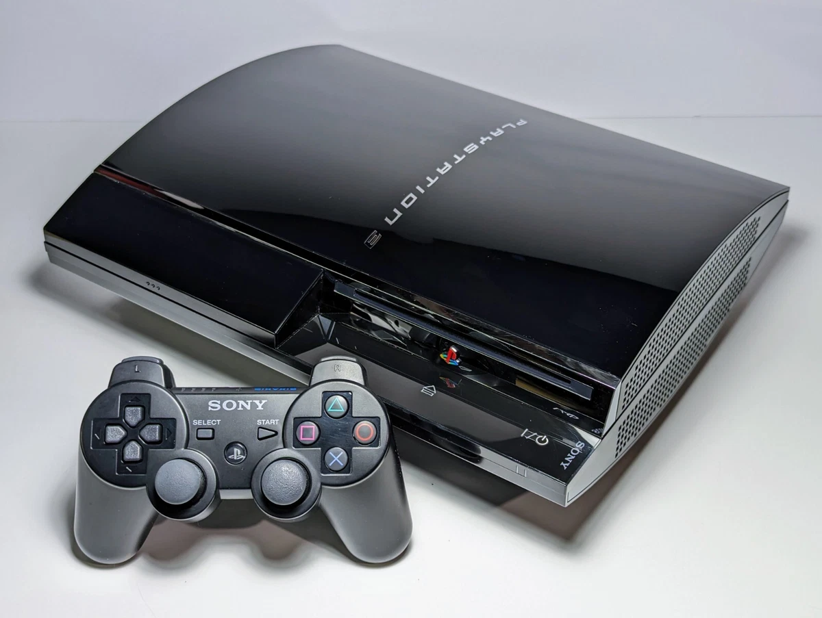 Restored Sony PlayStation 3 PS3 Slim 120GB Video Game Console Black  Controller HDMI (Refurbished)