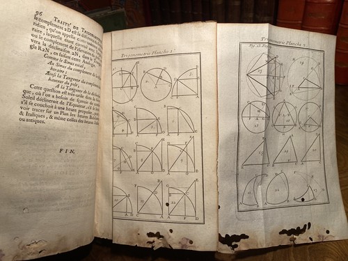 La trigonométrie Rectiligne et sphérique, tables de sinus. Ozanam. Planches 1741 - Picture 8 of 14