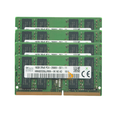 SK Hynix 4x 16GB 2RX8 DDR4-2666V PC4-21300S CL19 SODIMM