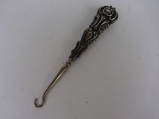 Antiker Knopfhaken Silber und Stahl Thomas Henry Vale 1900