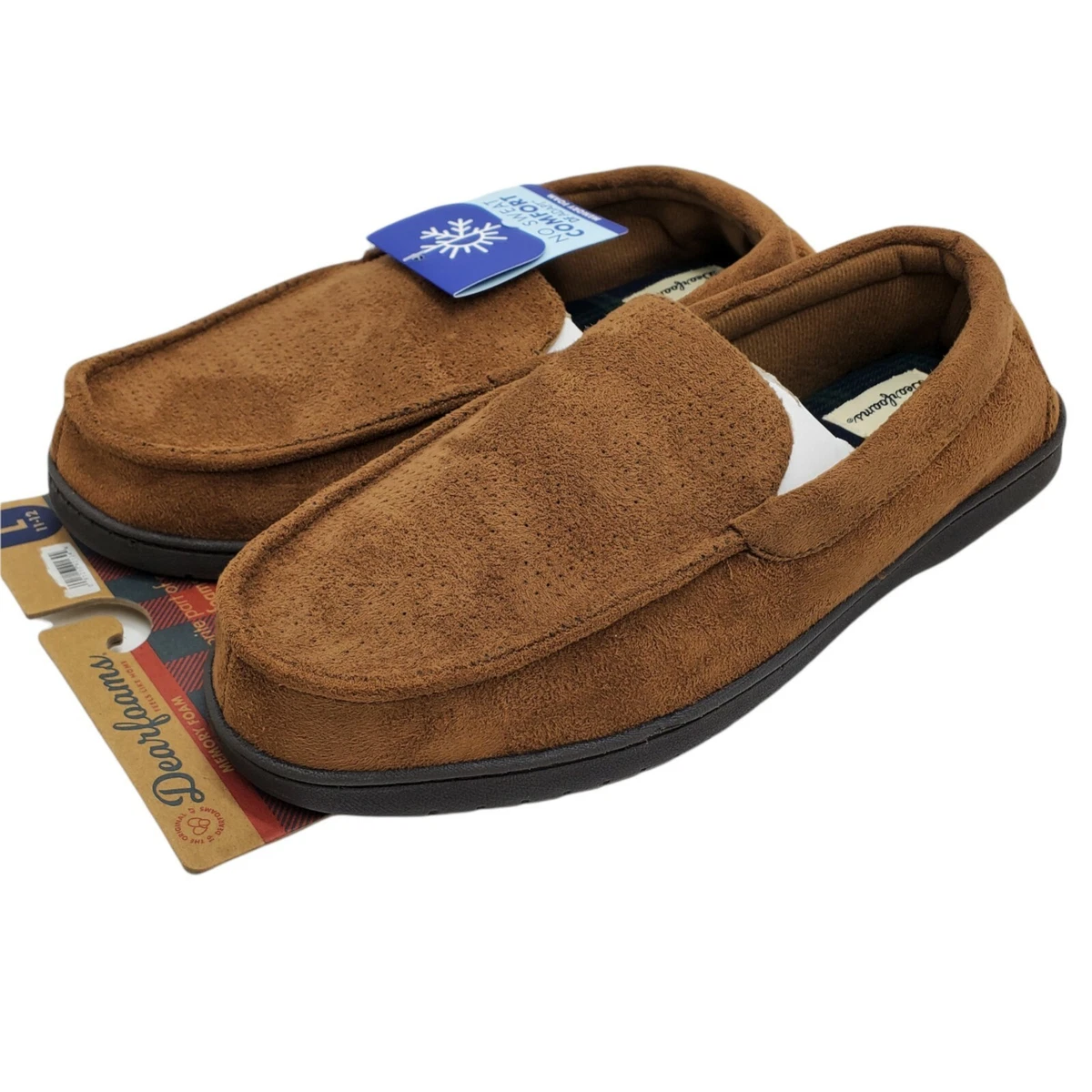 Mens dearfoam memory foam best sale slippers