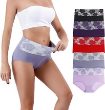Set of 5 Women's High Waisted Comfort Underwear briefs,Postpartum Cotton Panties