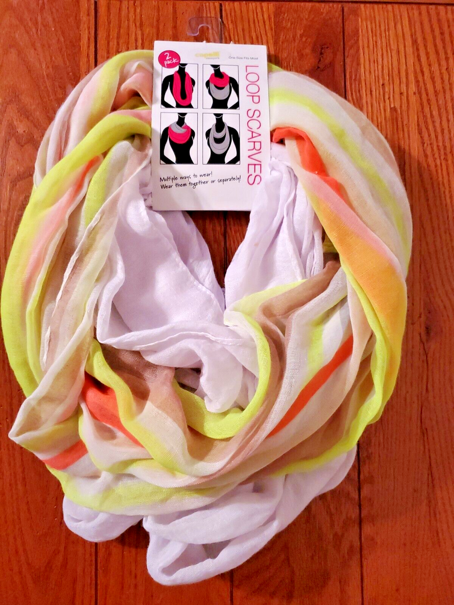 Capelli New York 2 Pack Loop Scarves Multiple Ways to Wear