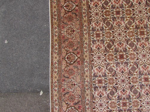 Sottile Vintage Fatto a Mano Tradizionale Tappeto Orientale Lana Beige Piccolo - Picture 6 of 13