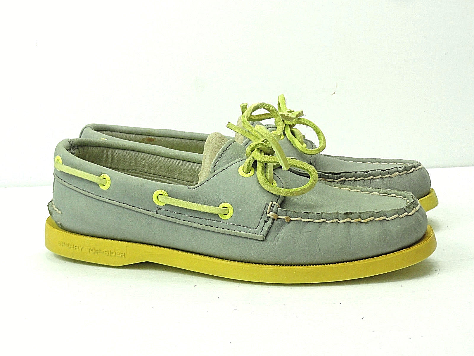 yellow sperry shoes