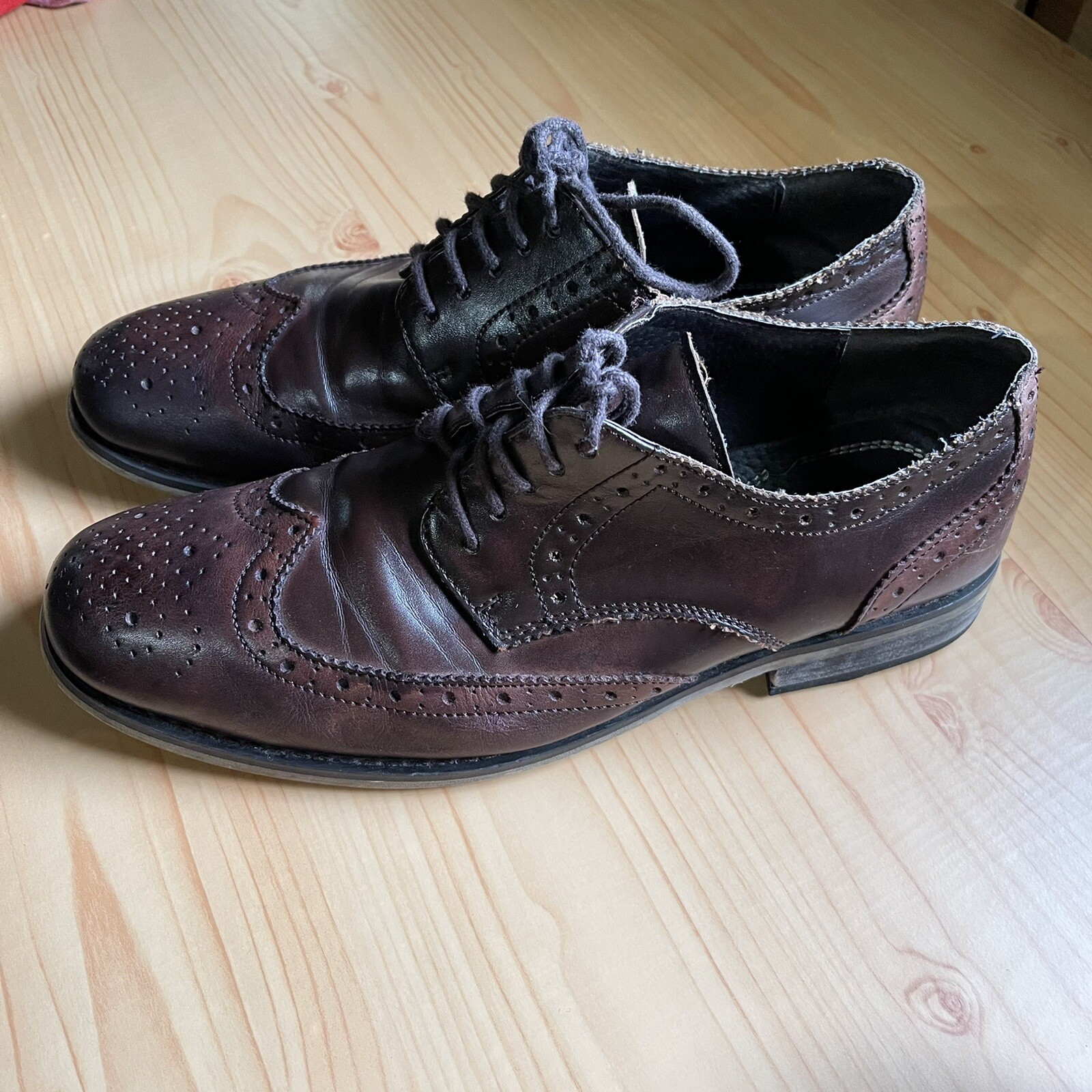 SAOLA Scarpa elegante uomo Robert David stringata pelle marrone taglia 9 9 5 usata