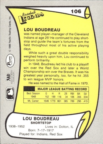 1988 and 1989 Pacific Baseball Legends MLB Set Break #1-#220 — You Choose! - Picture 211 of 441