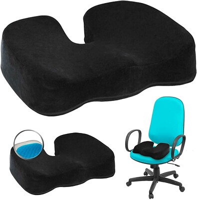 Körperhaltung Orthopädisches Sitzkissen - Premium Memory Foam Kissen mit Gel