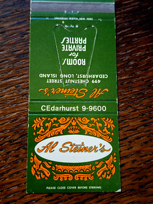 Vintage Matchbook: Al Steiner's, Cedarhurst, LI, NY