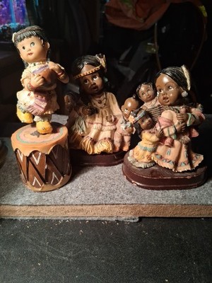 Indianer Vintage Puppe 8,5 cm